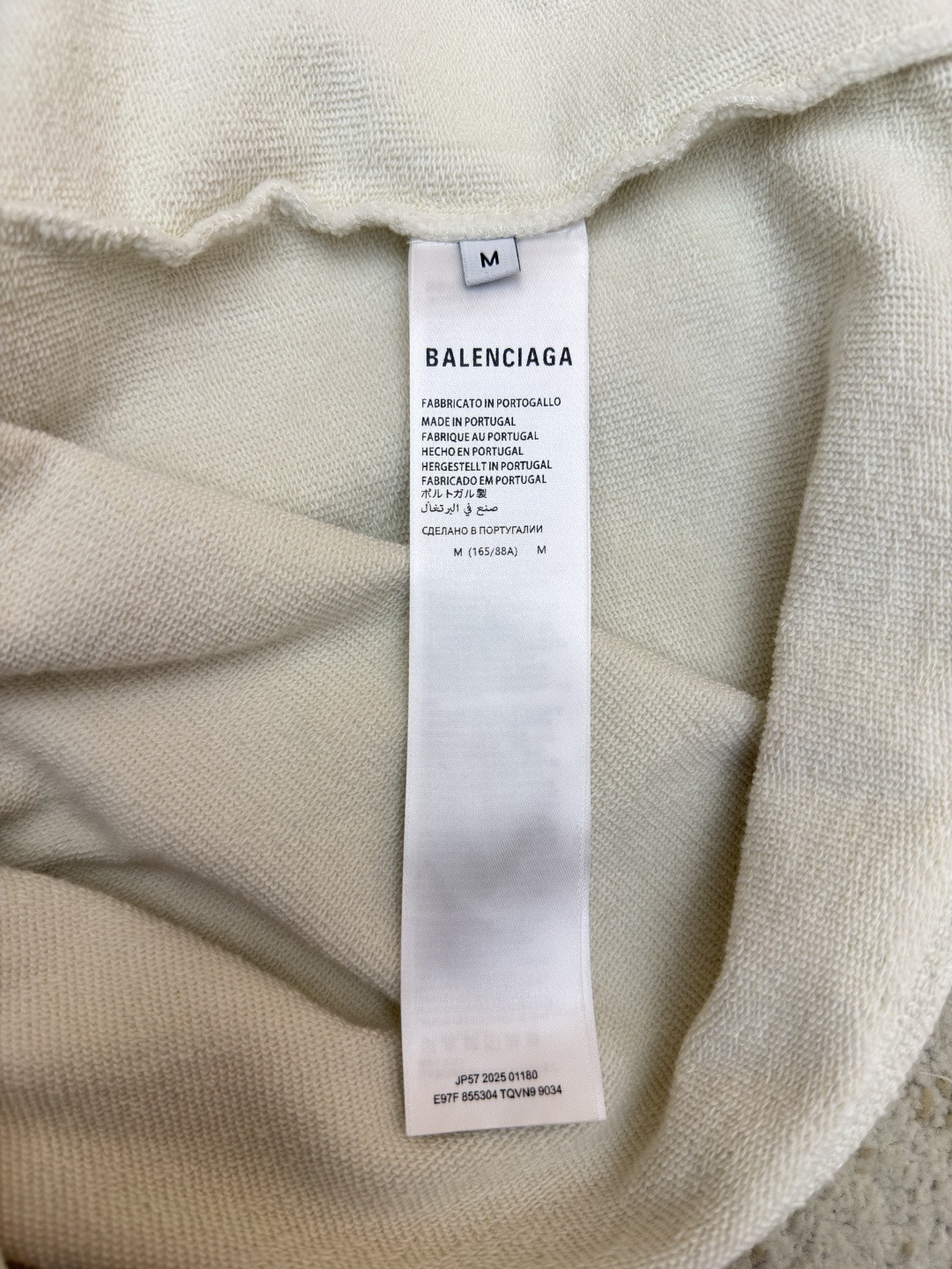 Balenciaga 巴黎世家 破洞字母刺绣拉链连帽卫衣 外套 长袖 白色 A7 803264TSVP18016