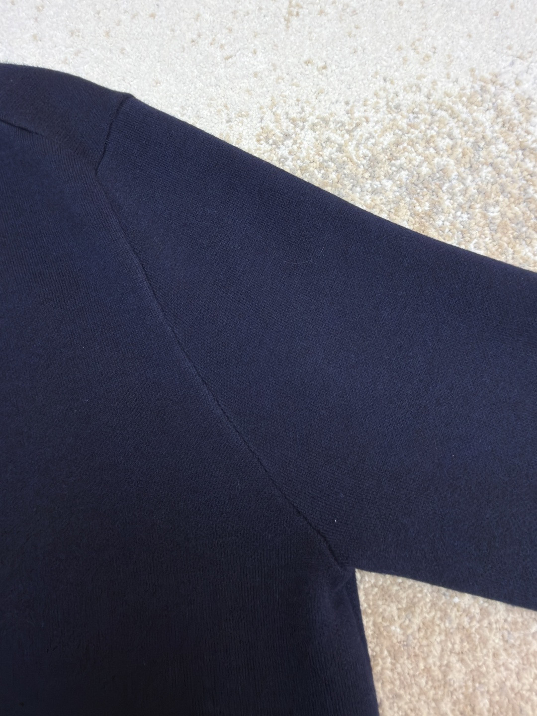 MIU MIU 缪缪 拼色假两件V领开衫 毛衣 外套 长袖 灰色 蓝色 B0 MMF918-15RK-F0G55-S-OOO