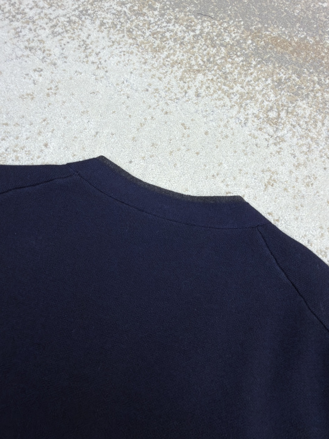 MIU MIU 缪缪 拼色假两件V领开衫 毛衣 外套 长袖 灰色 蓝色 B0 MMF918-15RK-F0G55-S-OOO