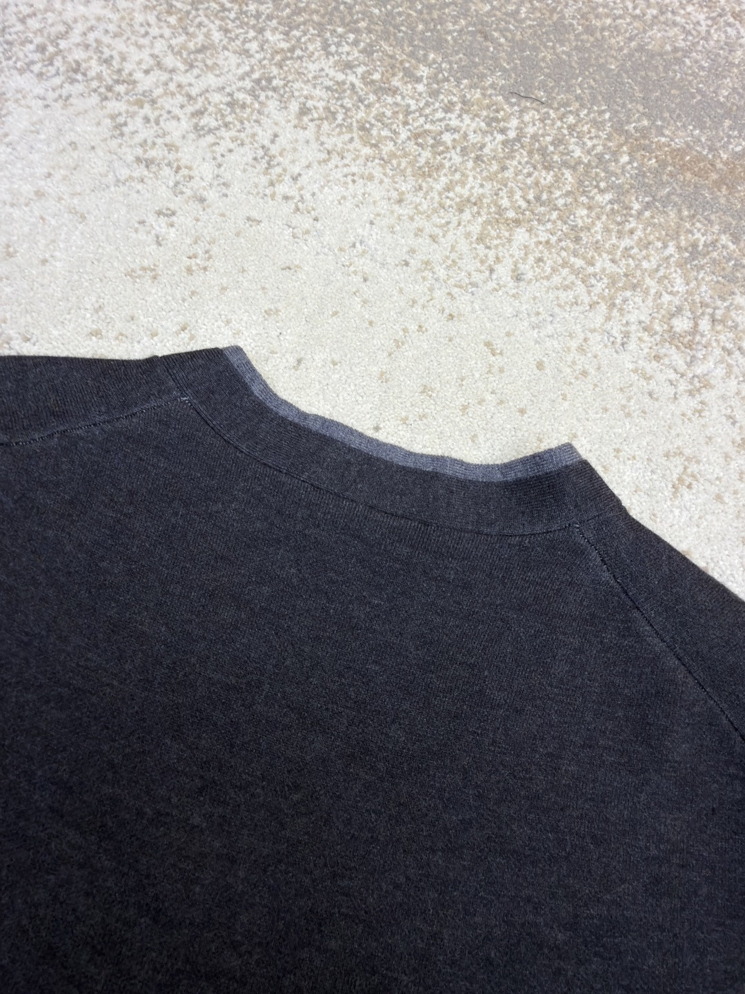 MIU MIU 缪缪 拼色假两件V领开衫 毛衣 外套 长袖 灰色 蓝色 B0 MMF918-15RK-F0G55-S-OOO