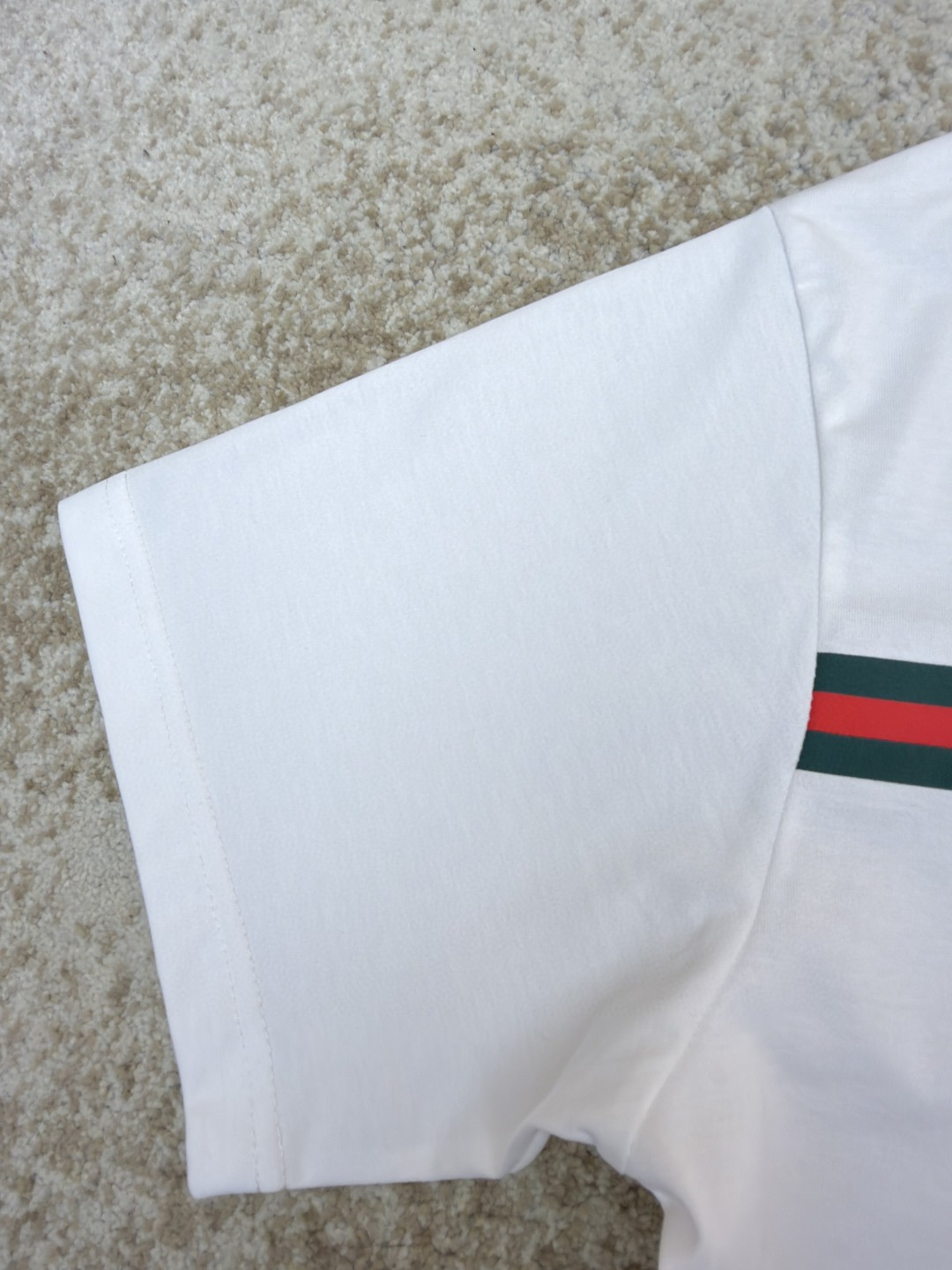 GUCCI 古驰 织带锁扣圆领短袖T恤 夏季 白色 A0 837959-XJHM5-9081