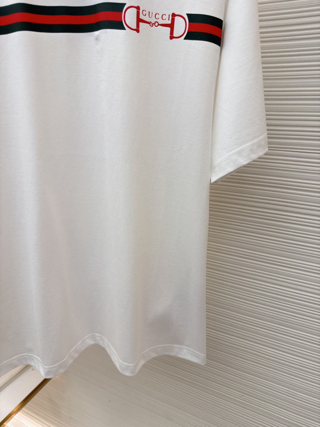 GUCCI 古驰 织带锁扣圆领短袖T恤 夏季 白色 A0 837959-XJHM5-9081