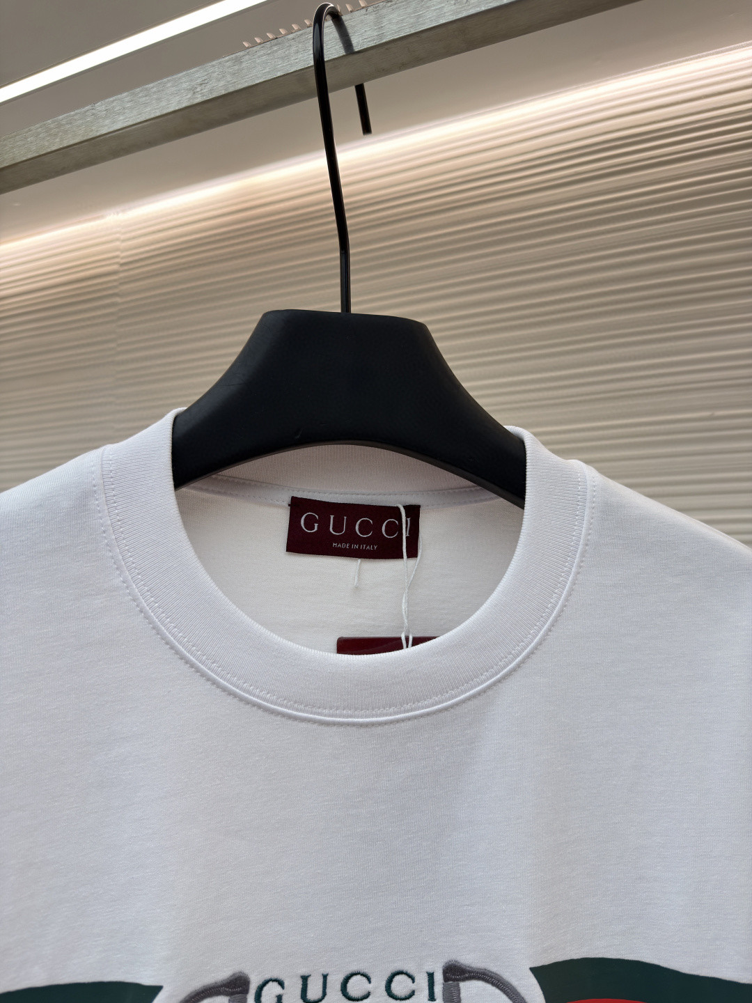 GUCCI 古驰 马衔扣印织带圆领短袖T恤 夏季 白色 红色 A0 855021-XJHOJ-9051