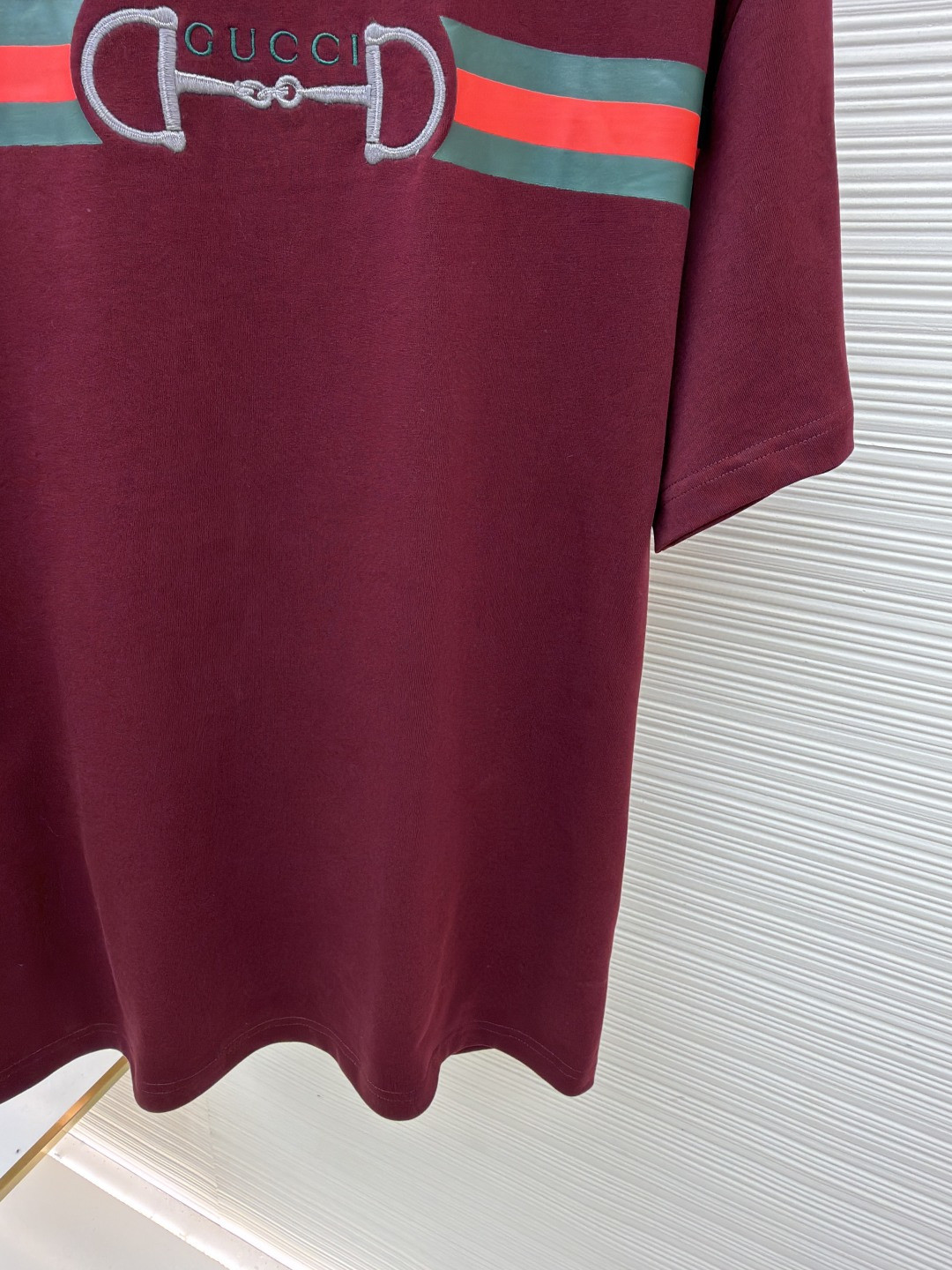 GUCCI 古驰 马衔扣印织带圆领短袖T恤 夏季 白色 红色 A0 855021-XJHOJ-9051