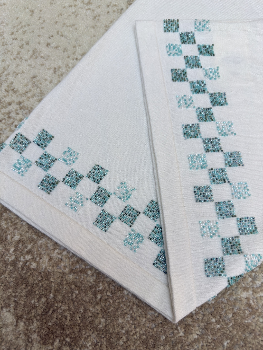 LOUIS VUITTON 路易威登 LV 装饰细节珠饰毛织短袖 T恤 针织衫 白色 B0 1AHVO8