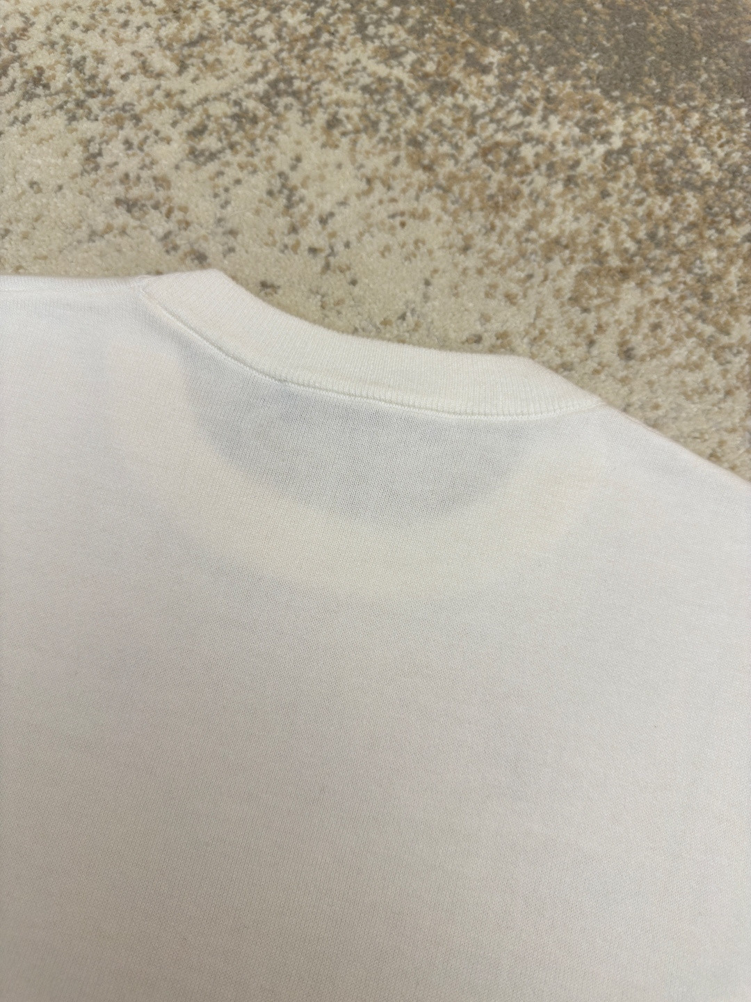 LOUIS VUITTON 路易威登 LV 装饰细节珠饰毛织短袖 T恤 针织衫 白色 B0 1AHVO8