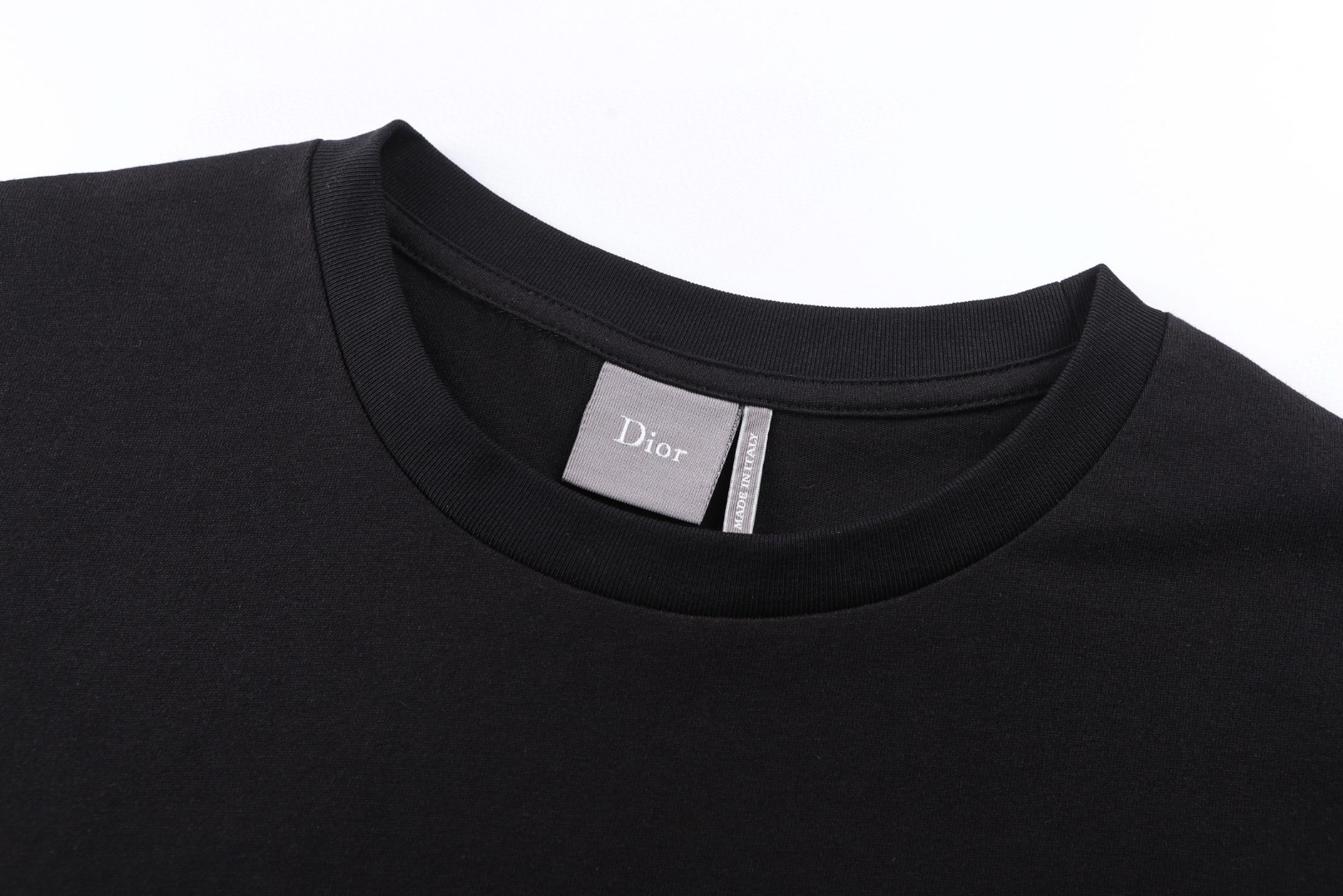 DIOR 迪奥 刺绣平纹圆领T恤 短袖 白色 黑色 A0 683J606A0677-C989