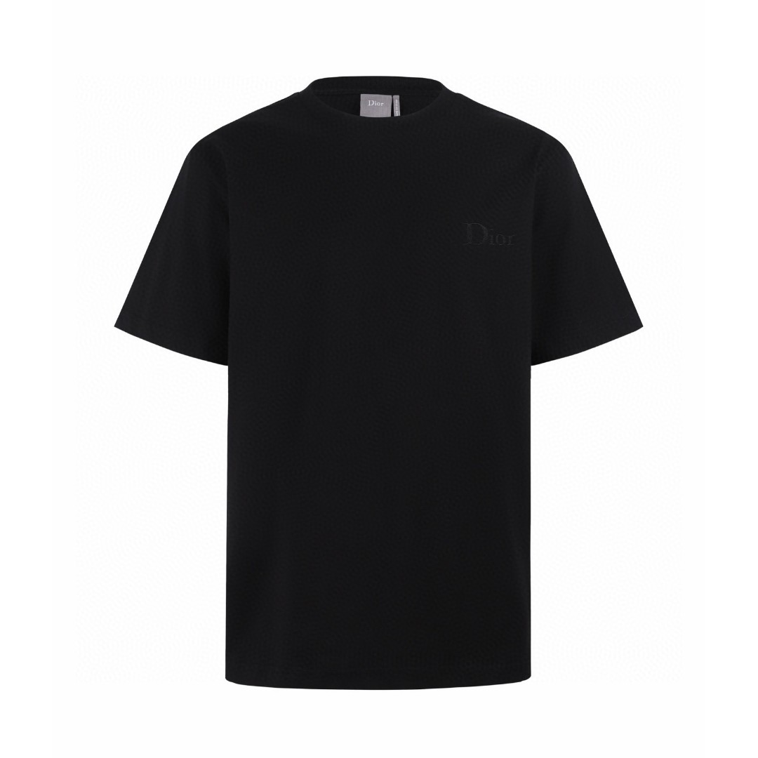 DIOR 迪奥 刺绣平纹圆领T恤 短袖 白色 黑色 A0 683J606A0677-C989