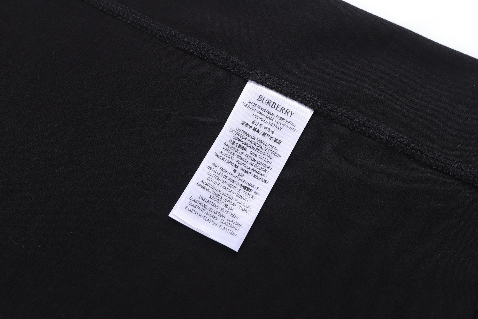 Burberry 巴宝莉肩带格纹装饰T恤 短袖 夏季 白色 黑色 A0 81062461