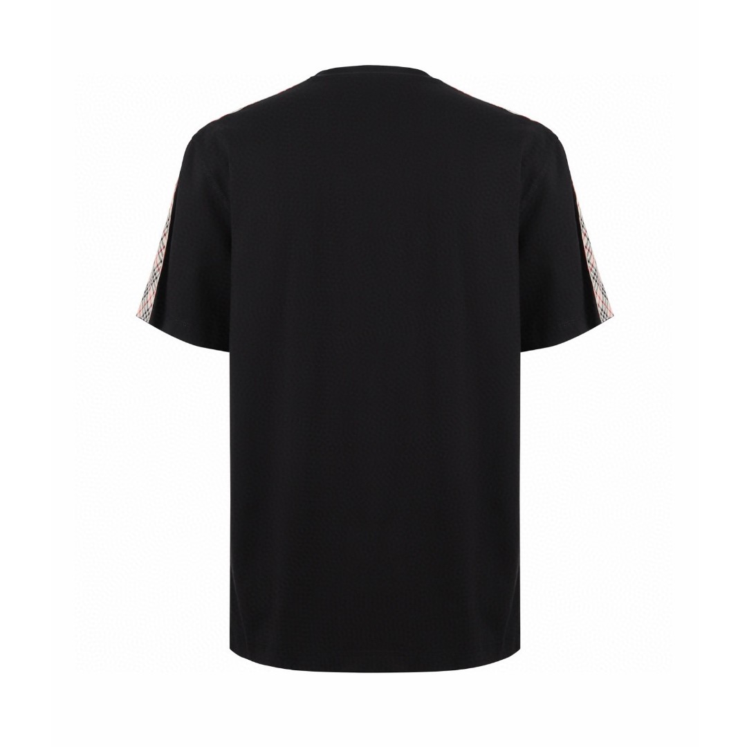 Burberry 巴宝莉肩带格纹装饰T恤 短袖 夏季 白色 黑色 A0 81062461