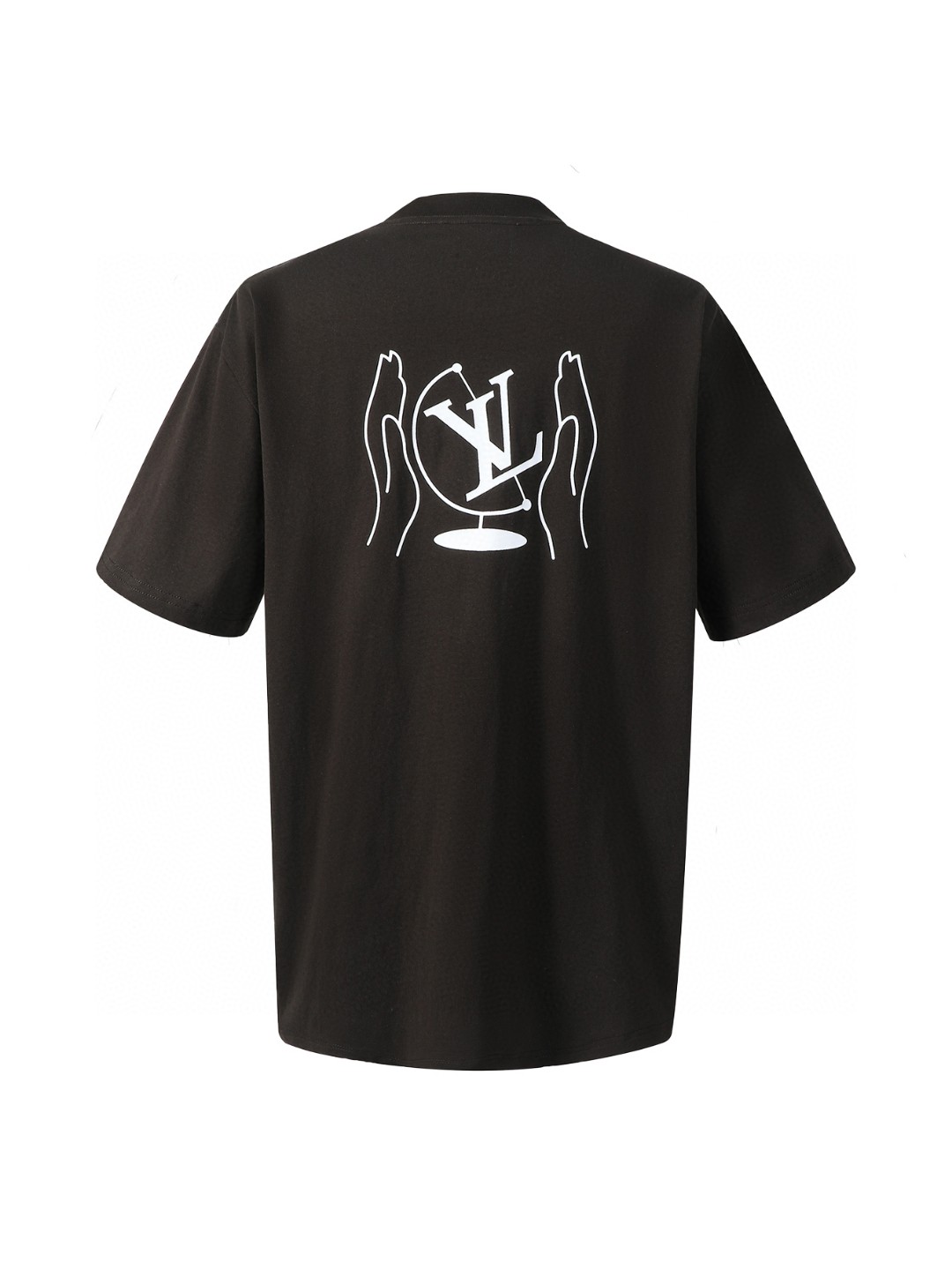 LOUIS VUITTON 路易威登 地球仪印花圆领短袖 T恤 棕色 A0 1AHCLC