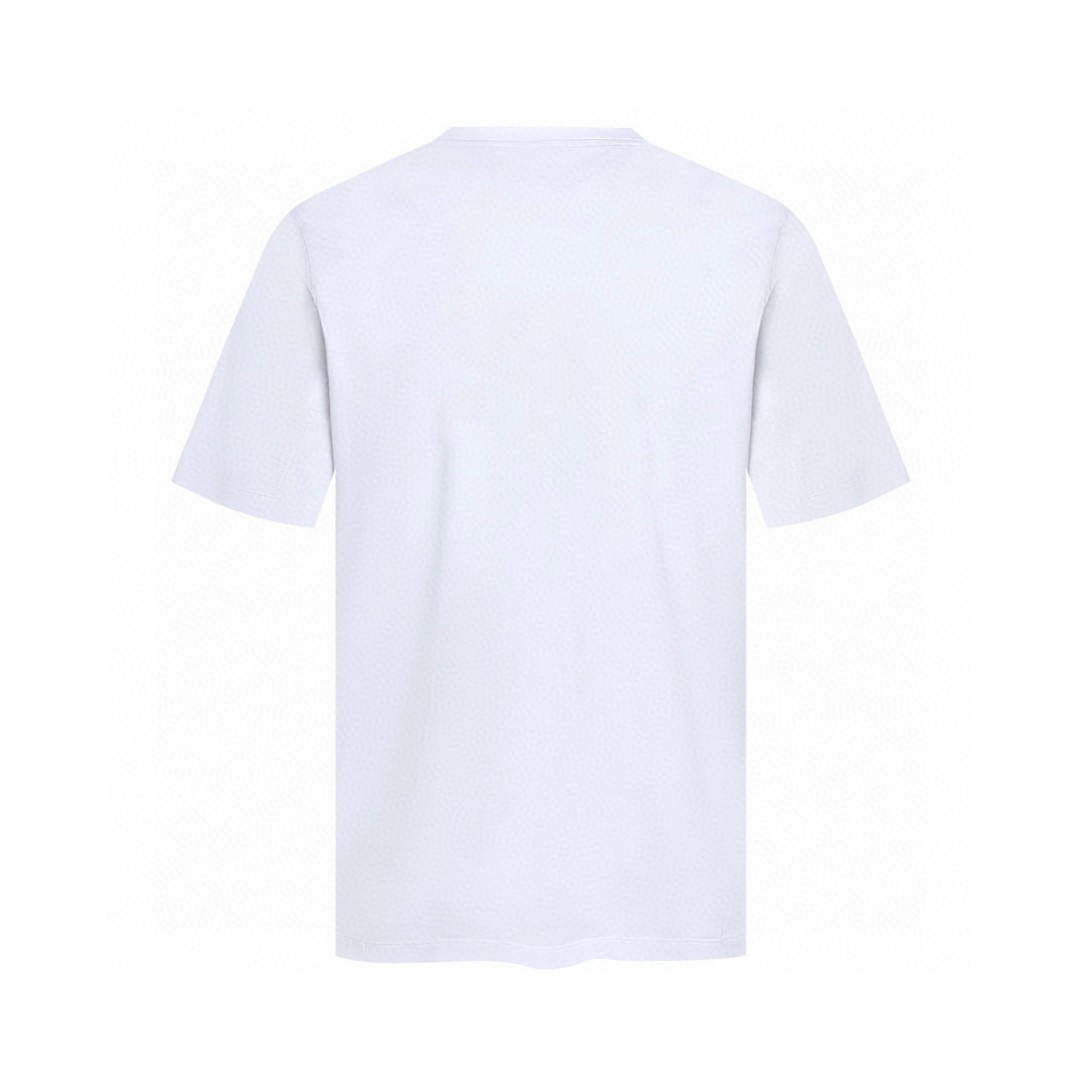 Brunello Cucinelli BC 经典刺绣圆领短袖 T恤 黑色 白色 A0