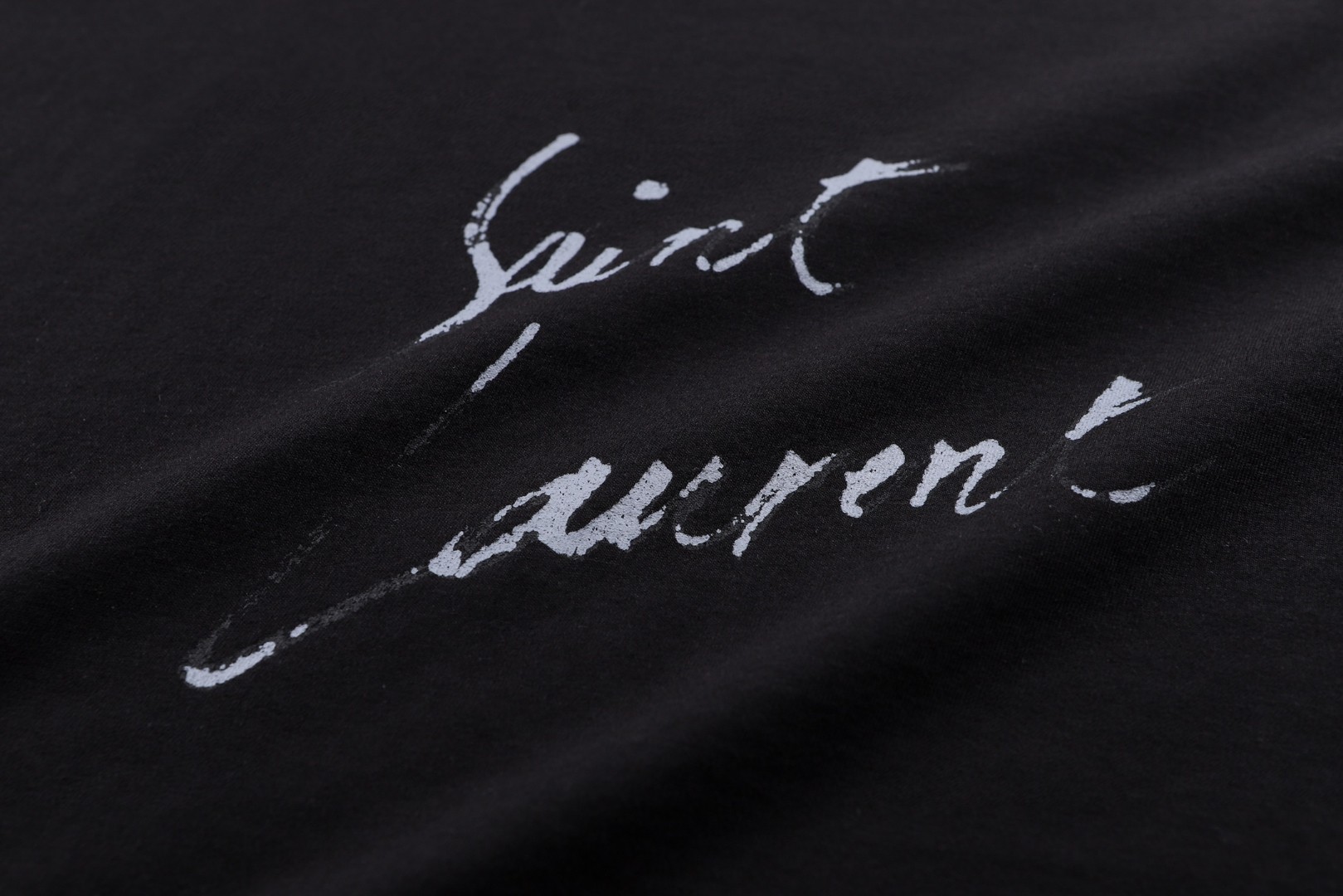 SAINT LAURENT YSL 圣罗兰 炫彩印花圆领短袖 T恤 夏款 黑色 A0 480406YB1GN9787