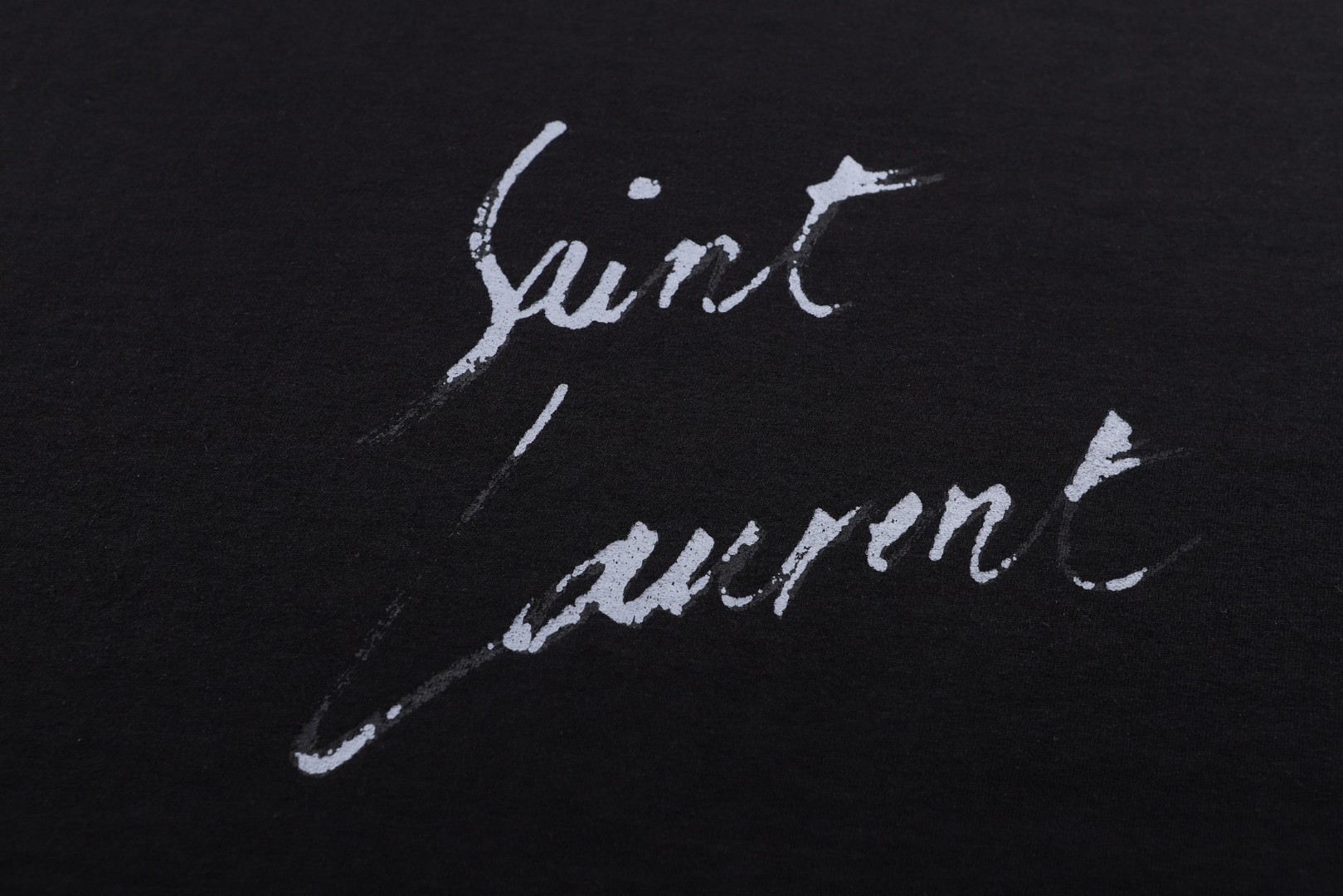 SAINT LAURENT YSL 圣罗兰 炫彩印花圆领短袖 T恤 夏款 黑色 A0 480406YB1GN9787