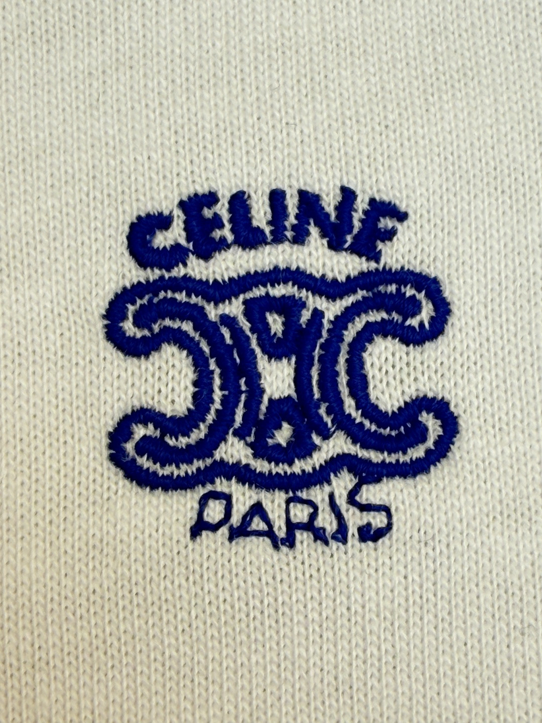 CELINE 徽标刺绣圆领T恤 打底衫 长袖 黑色 白色 A5 RX0IZ1242-38AW