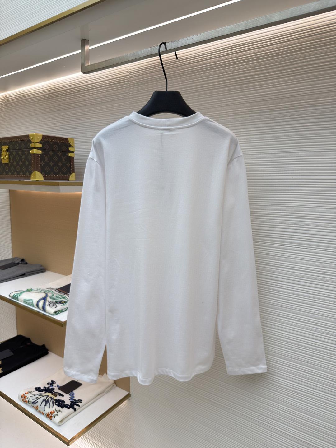 CELINE 徽标刺绣圆领T恤 打底衫 长袖 黑色 白色 A5 RX0IZ1242-38AW