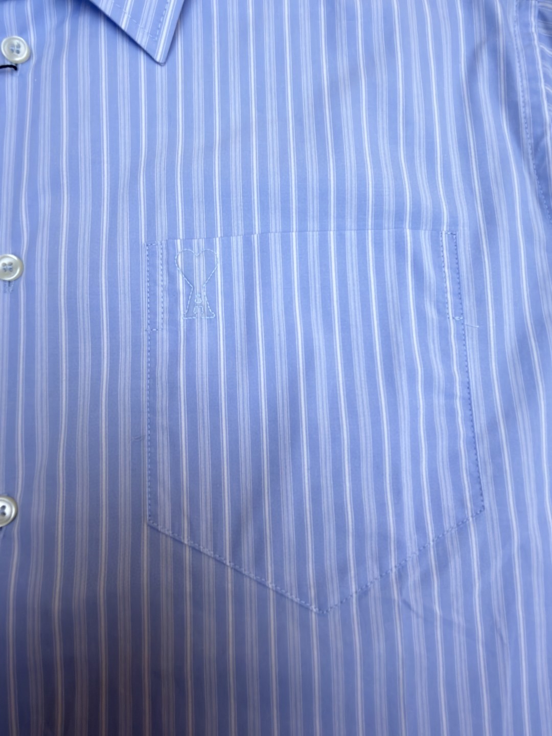 AMIPARIS 口袋条纹衬衫 外套 长袖 蓝色 B0 USH766CO0219