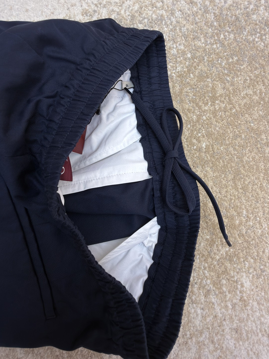 GUCCI 古驰 织带边饰松紧腰休闲裤 运动裤 长裤 裤子 蓝色 B0