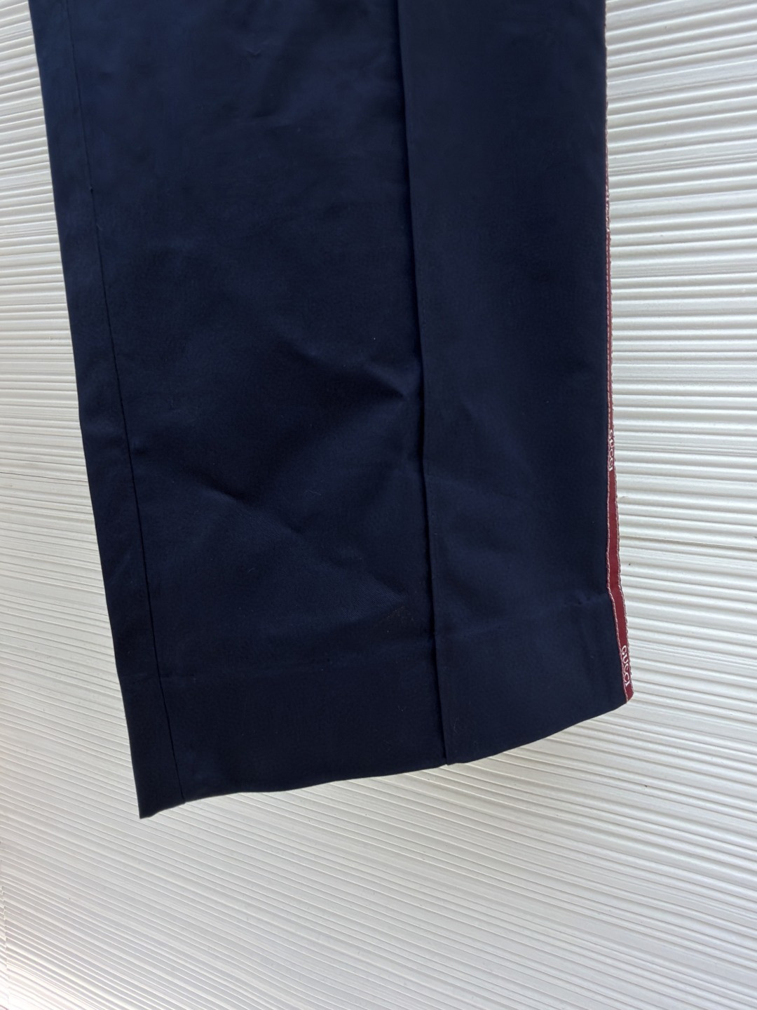 GUCCI 古驰 织带边饰松紧腰休闲裤 运动裤 长裤 裤子 蓝色 B0