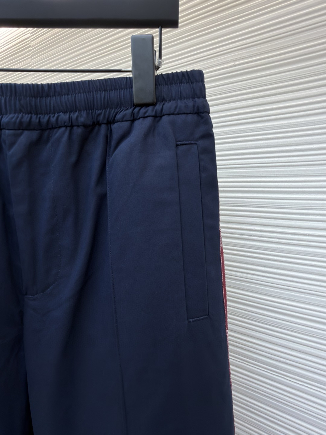 GUCCI 古驰 织带边饰松紧腰休闲裤 运动裤 长裤 裤子 蓝色 B0