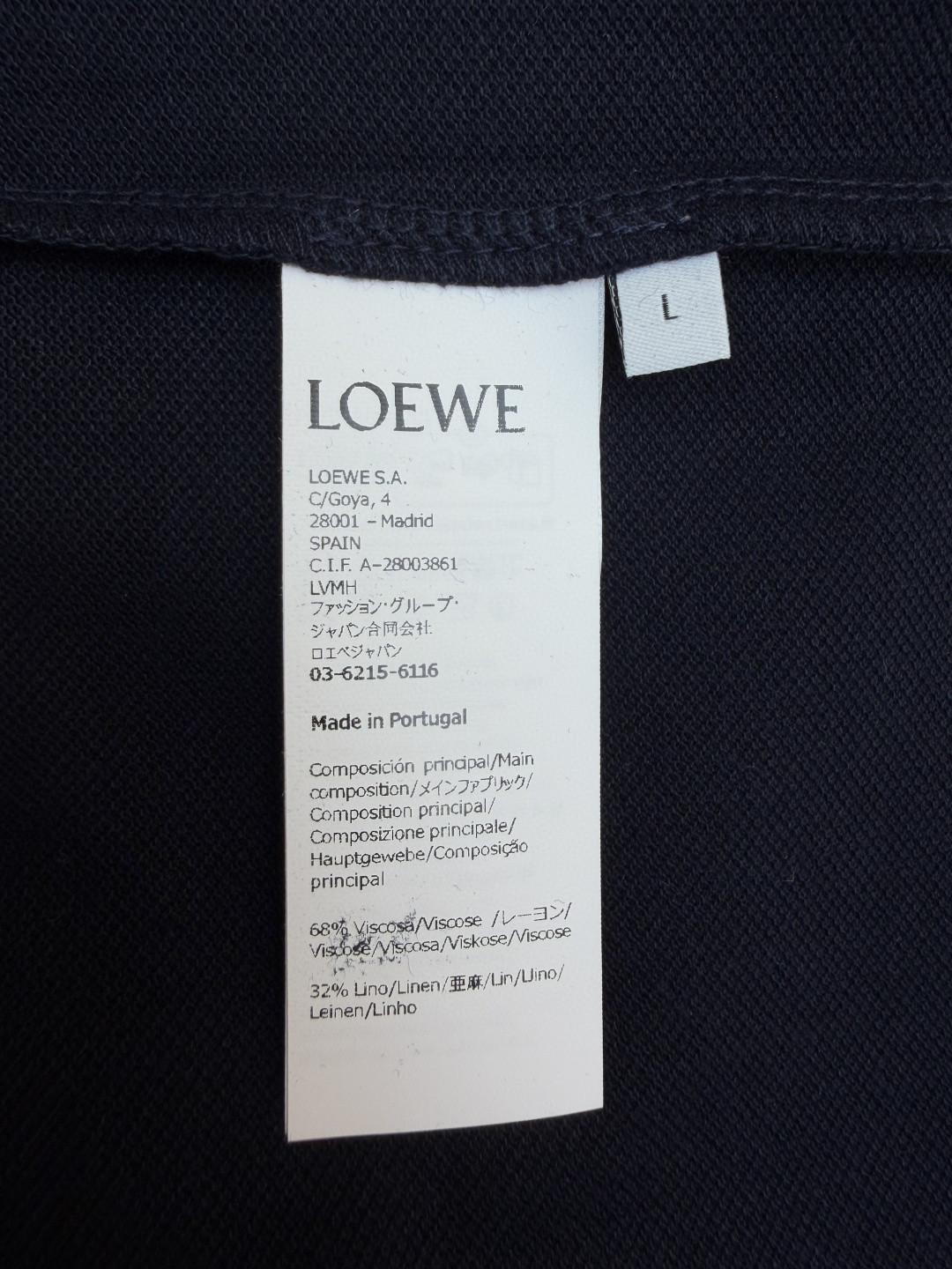Loewe 罗意威 标识刺绣polo衫  短袖 T恤 夏季 蓝色 A2