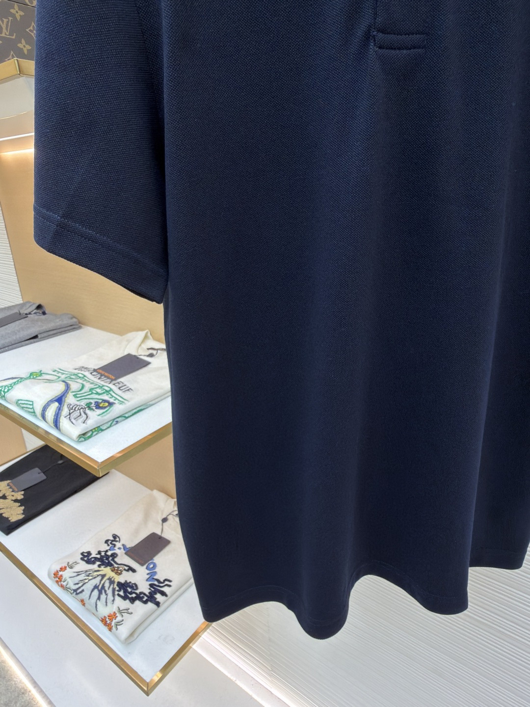 Loewe 罗意威 标识刺绣polo衫  短袖 T恤 夏季 蓝色 A2