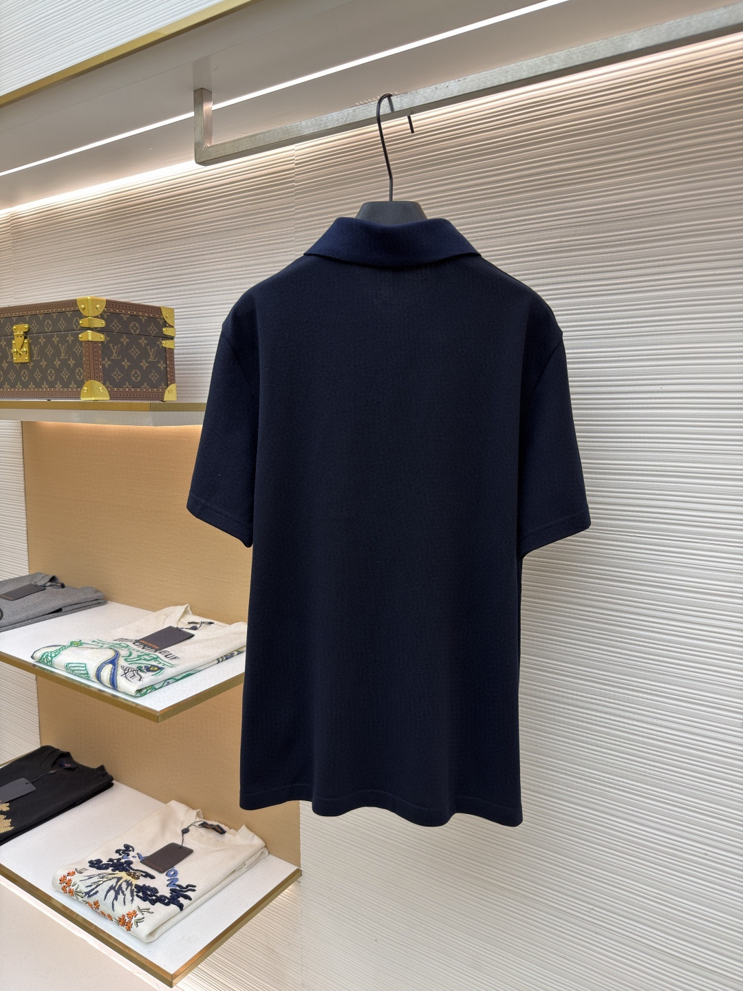 Loewe 罗意威 标识刺绣polo衫  短袖 T恤 夏季 蓝色 A2