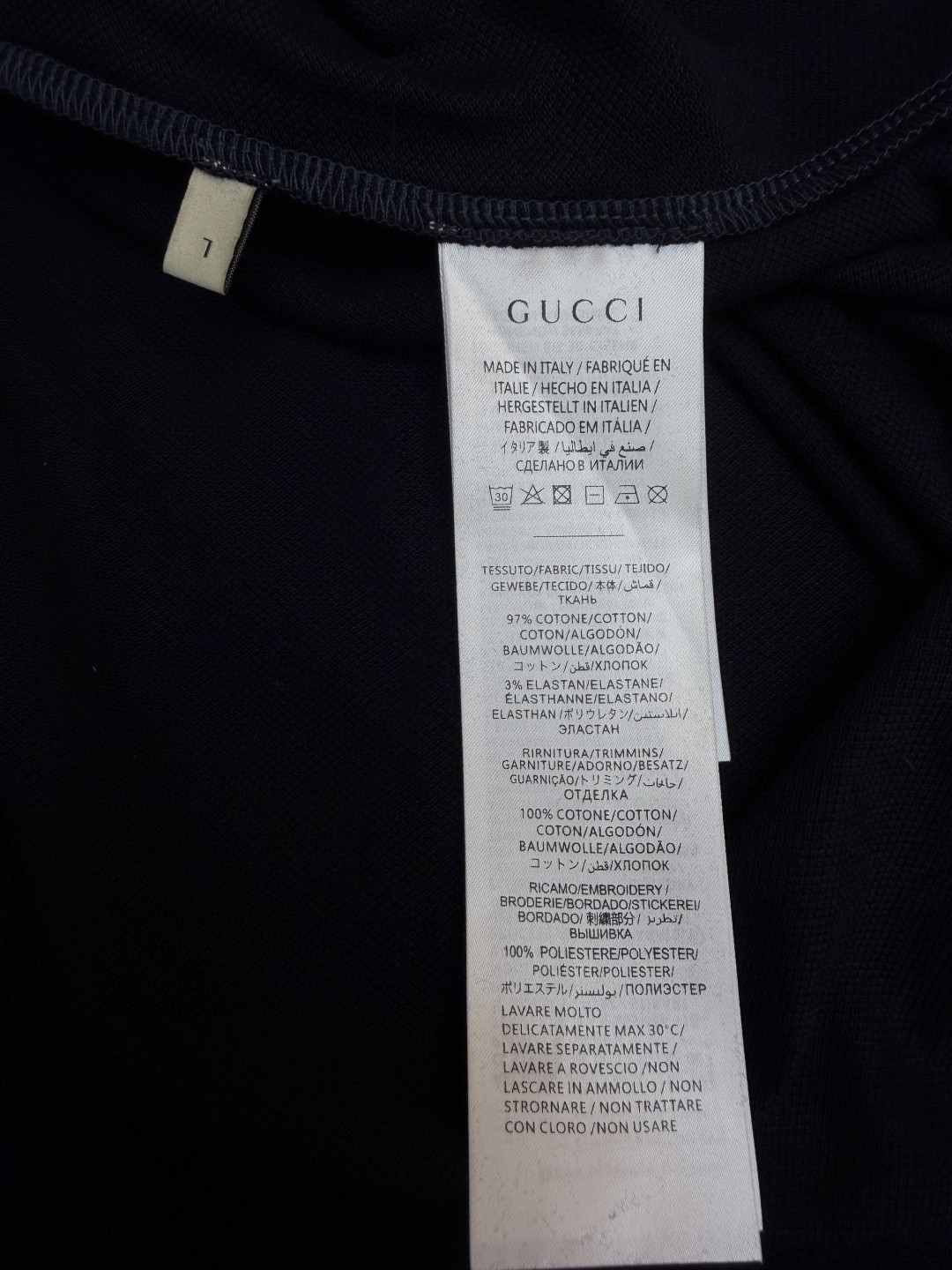 GUCCI 古驰 绣花POLO衫 T恤 夏季 短袖 蓝色 A2 806250-XJG3G-4003