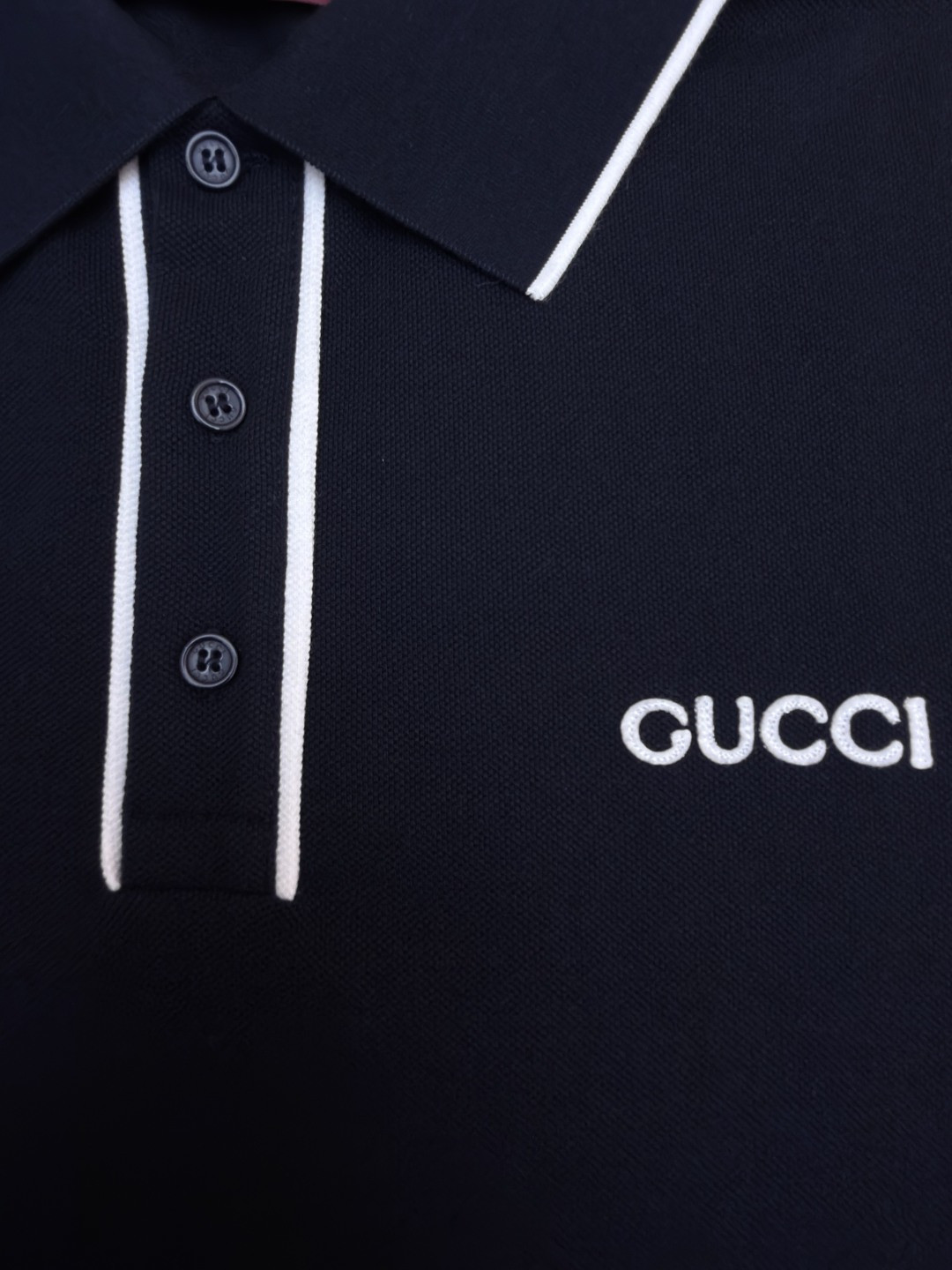 GUCCI 古驰 绣花POLO衫 T恤 夏季 短袖 蓝色 A2 806250-XJG3G-4003