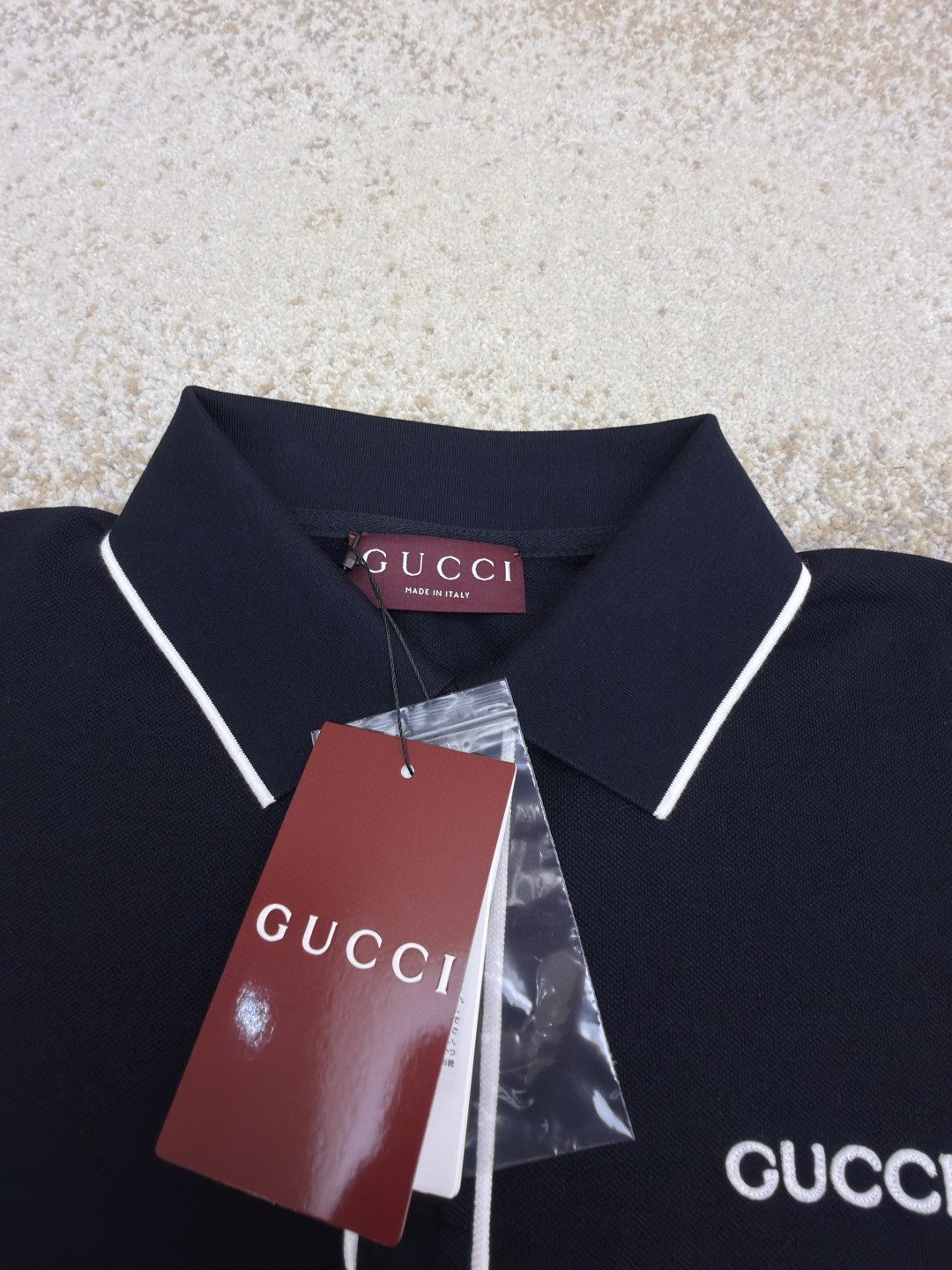 GUCCI 古驰 绣花POLO衫 T恤 夏季 短袖 蓝色 A2 806250-XJG3G-4003