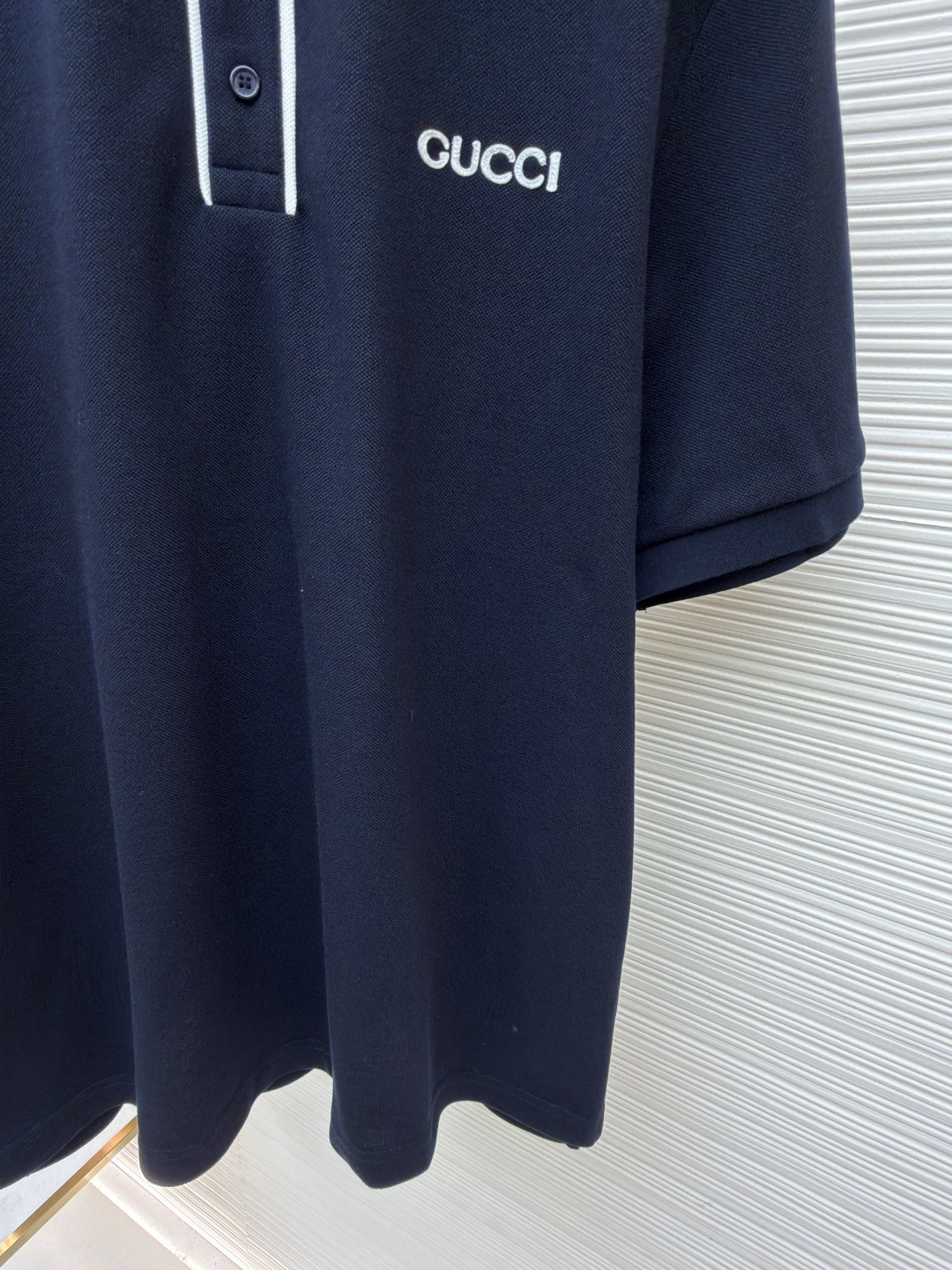 GUCCI 古驰 绣花POLO衫 T恤 夏季 短袖 蓝色 A2 806250-XJG3G-4003