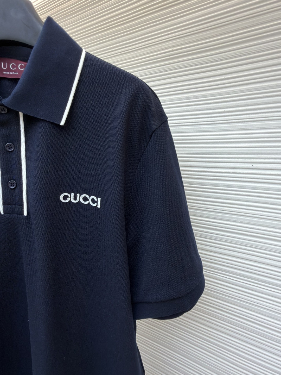 GUCCI 古驰 绣花POLO衫 T恤 夏季 短袖 蓝色 A2 806250-XJG3G-4003