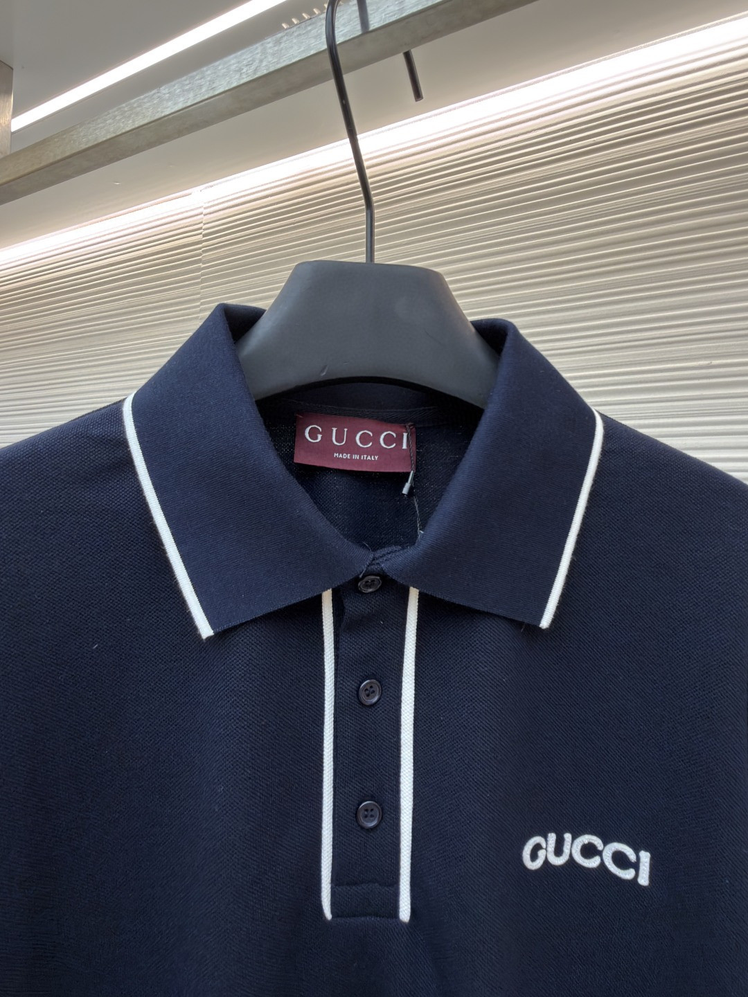 GUCCI 古驰 绣花POLO衫 T恤 夏季 短袖 蓝色 A2 806250-XJG3G-4003