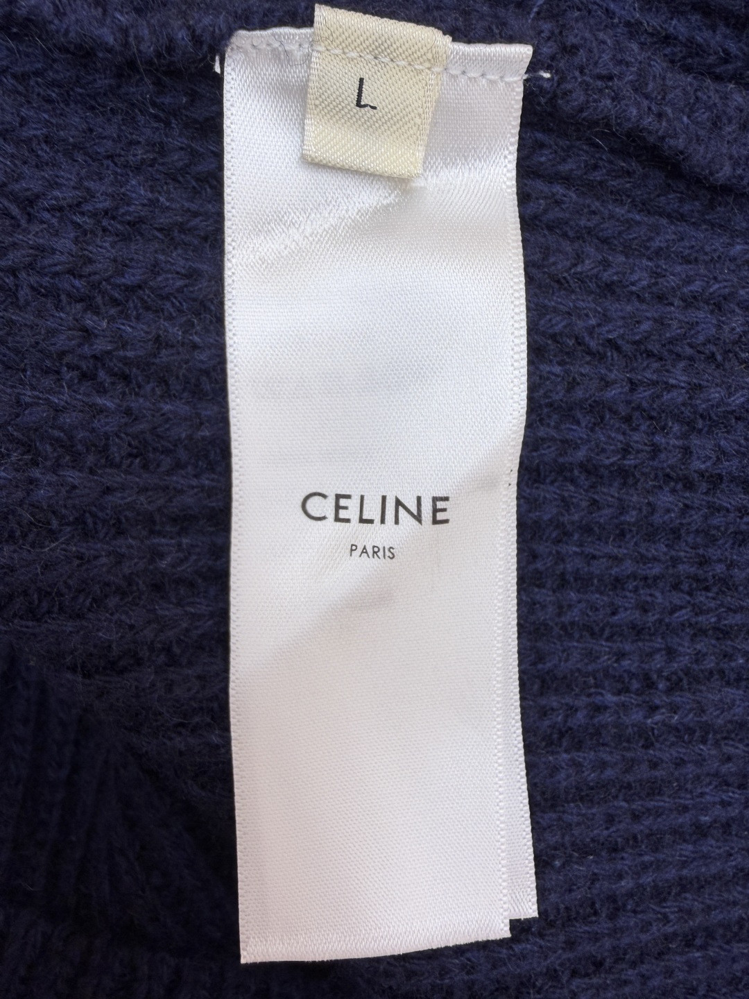 CELINE 赛琳 标识圆领毛衣 针织衫 外套 长袖 蓝色 B0