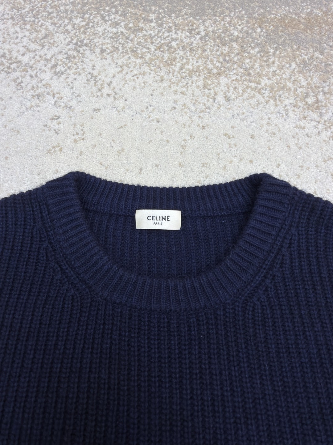 CELINE 赛琳 标识圆领毛衣 针织衫 外套 长袖 蓝色 B0