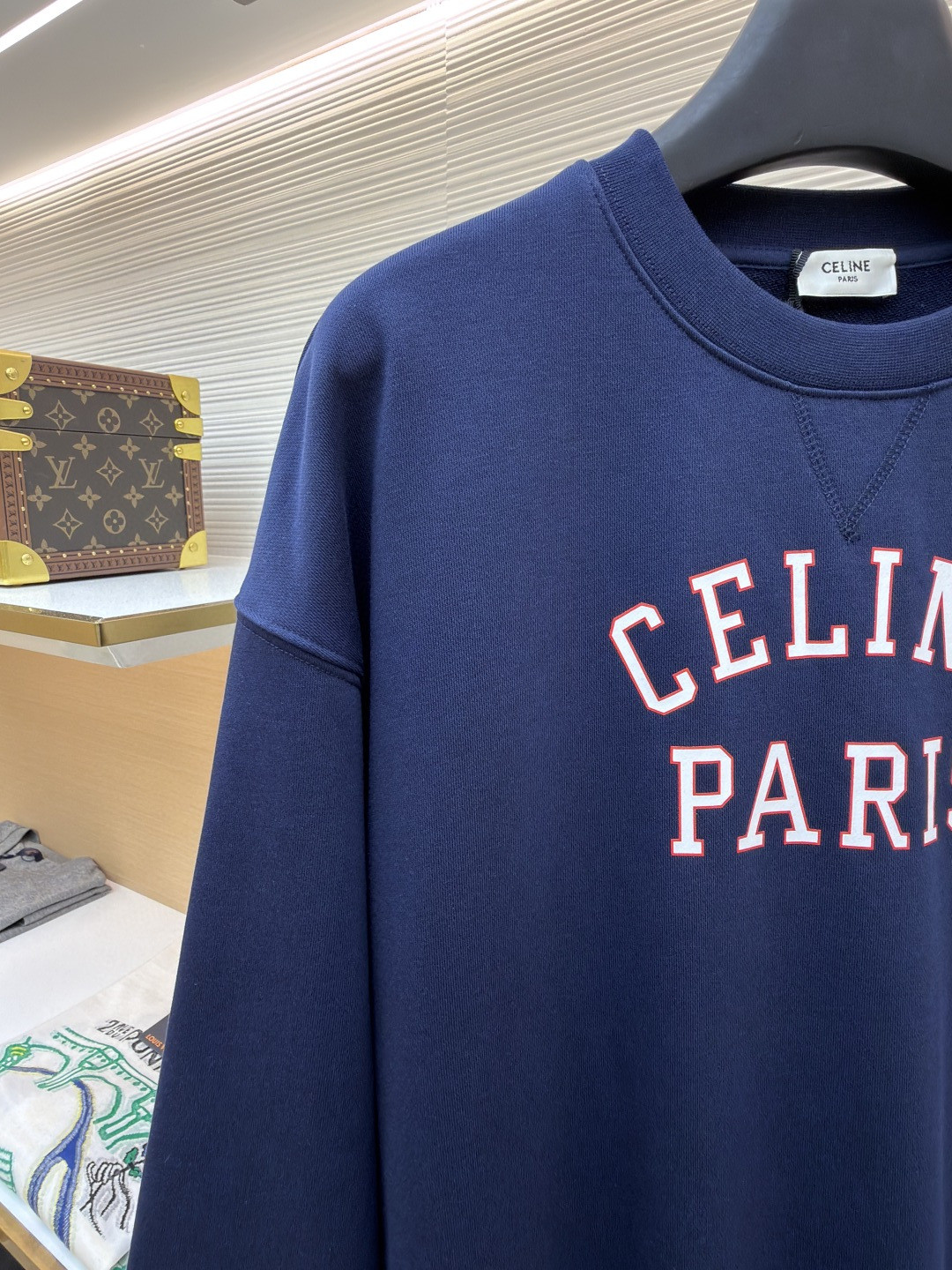 CELINE 赛琳 印花圆领卫衣 外套 长袖 蓝色 A5 RY0S1510Z-07RV