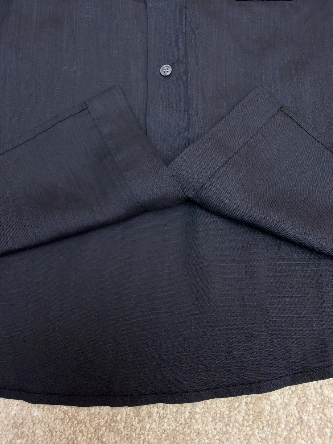 LOEWE 罗意威 绣花亚麻长袖衬衫 外套 黑色 B0 H616Y05X72-1100