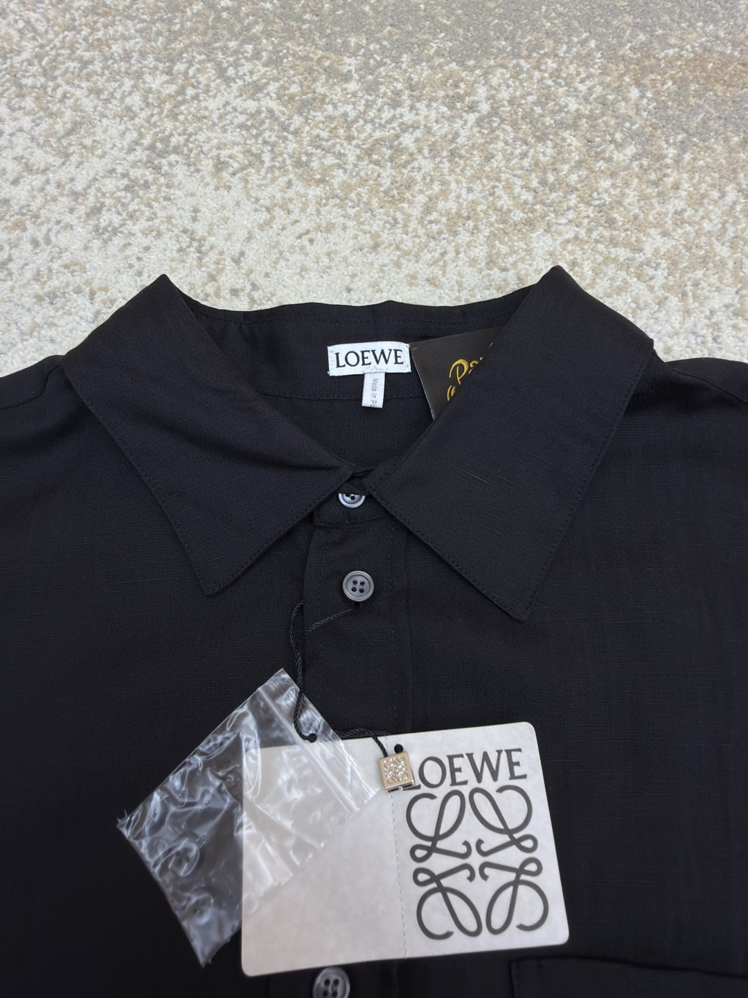 LOEWE 罗意威 绣花亚麻长袖衬衫 外套 黑色 B0 H616Y05X72-1100