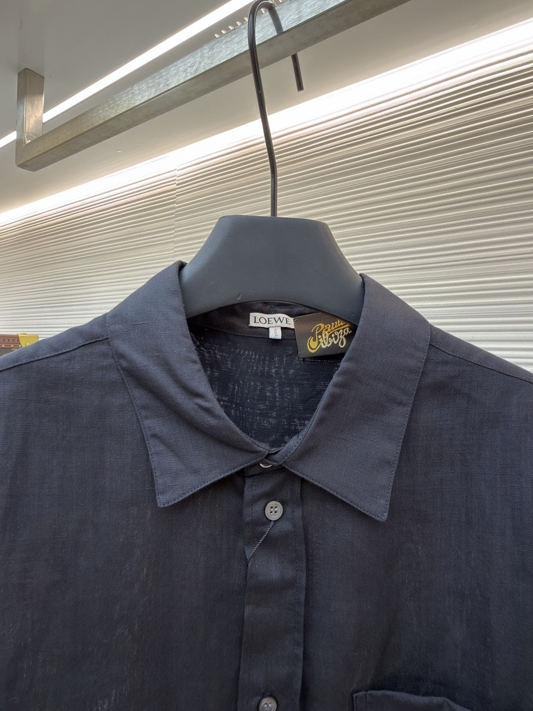 LOEWE 罗意威 绣花亚麻长袖衬衫 外套 黑色 B0 H616Y05X72-1100