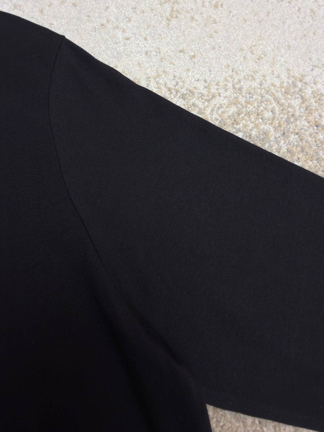 CELINE 字母印花圆领T恤 打底衫 长袖 黑色 A5