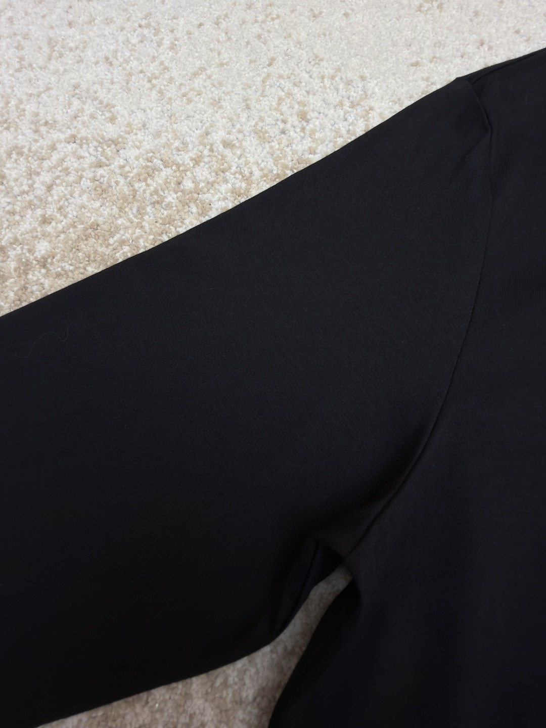 CELINE 字母印花圆领T恤 打底衫 长袖 黑色 A5