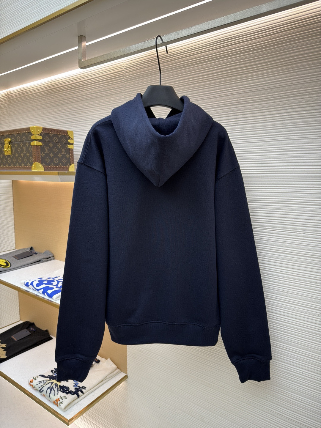 Burberry 巴宝莉 绒毛马刺绣连帽卫衣 长袖 外套 海军蓝 B0 81184101