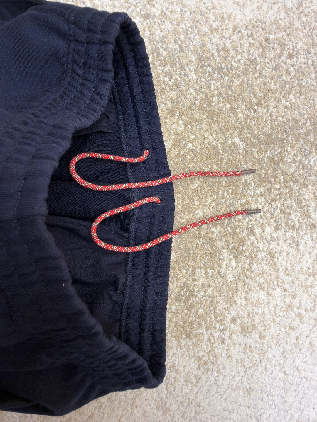 Burberry 巴宝莉 绒毛马刺绣松紧腰运动裤 休闲裤 裤子 长裤 海军蓝 B0 81184161