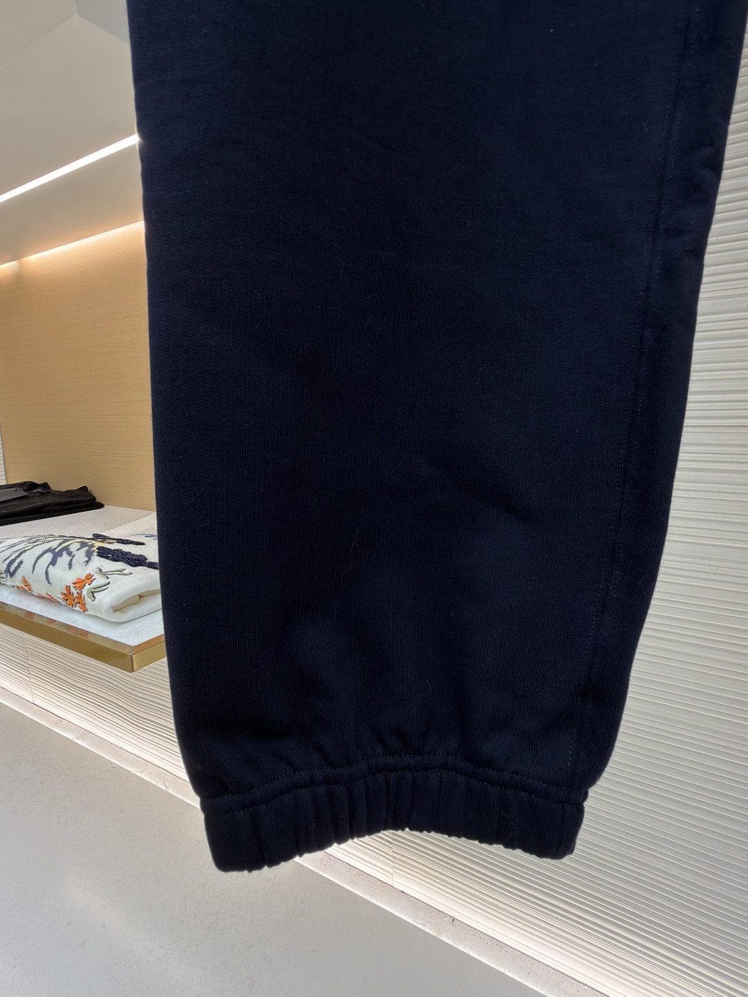 Burberry 巴宝莉 绒毛马刺绣松紧腰运动裤 休闲裤 裤子 长裤 海军蓝 B0 81184161