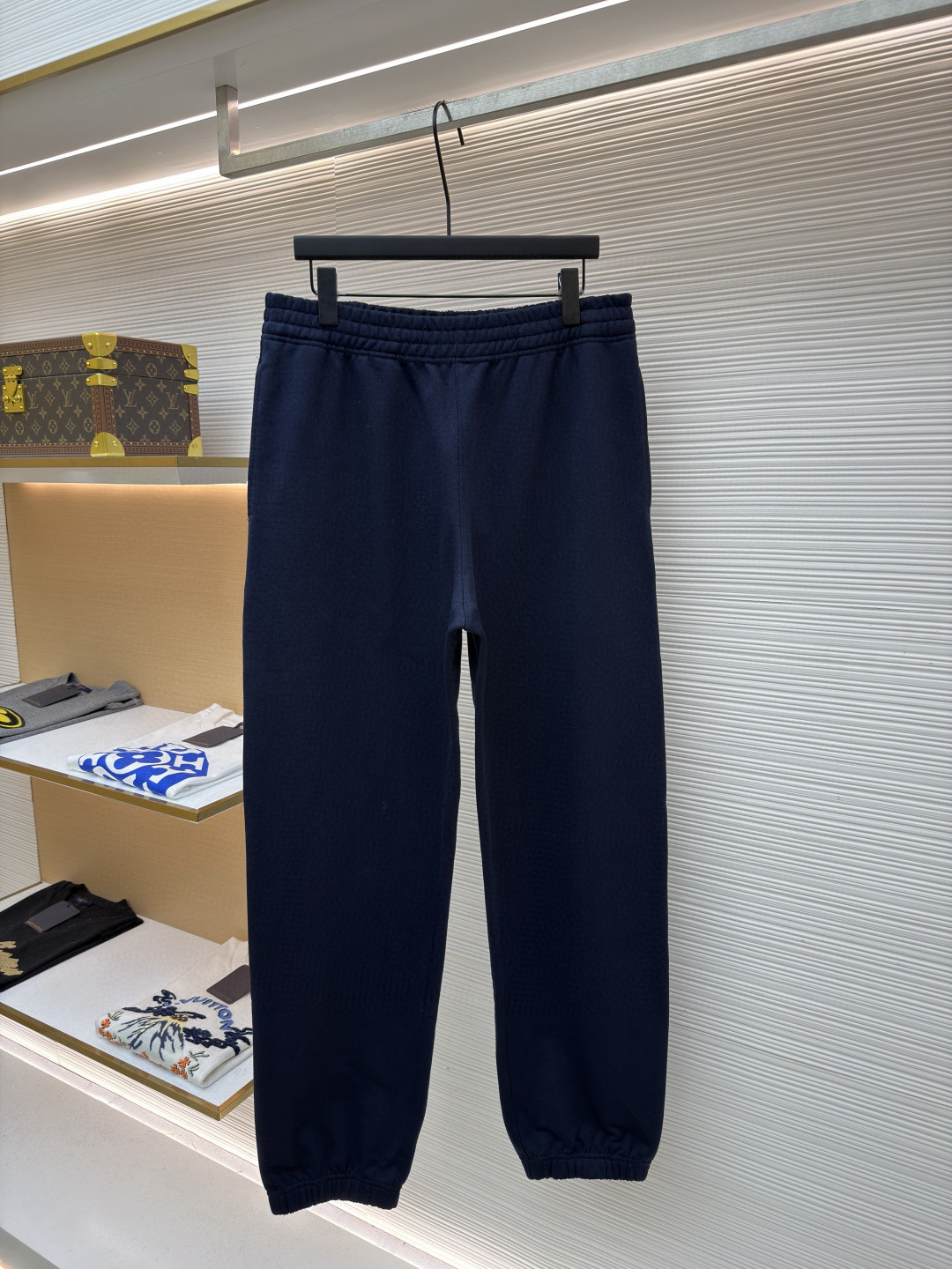 Burberry 巴宝莉 绒毛马刺绣松紧腰运动裤 休闲裤 裤子 长裤 海军蓝 B0 81184161