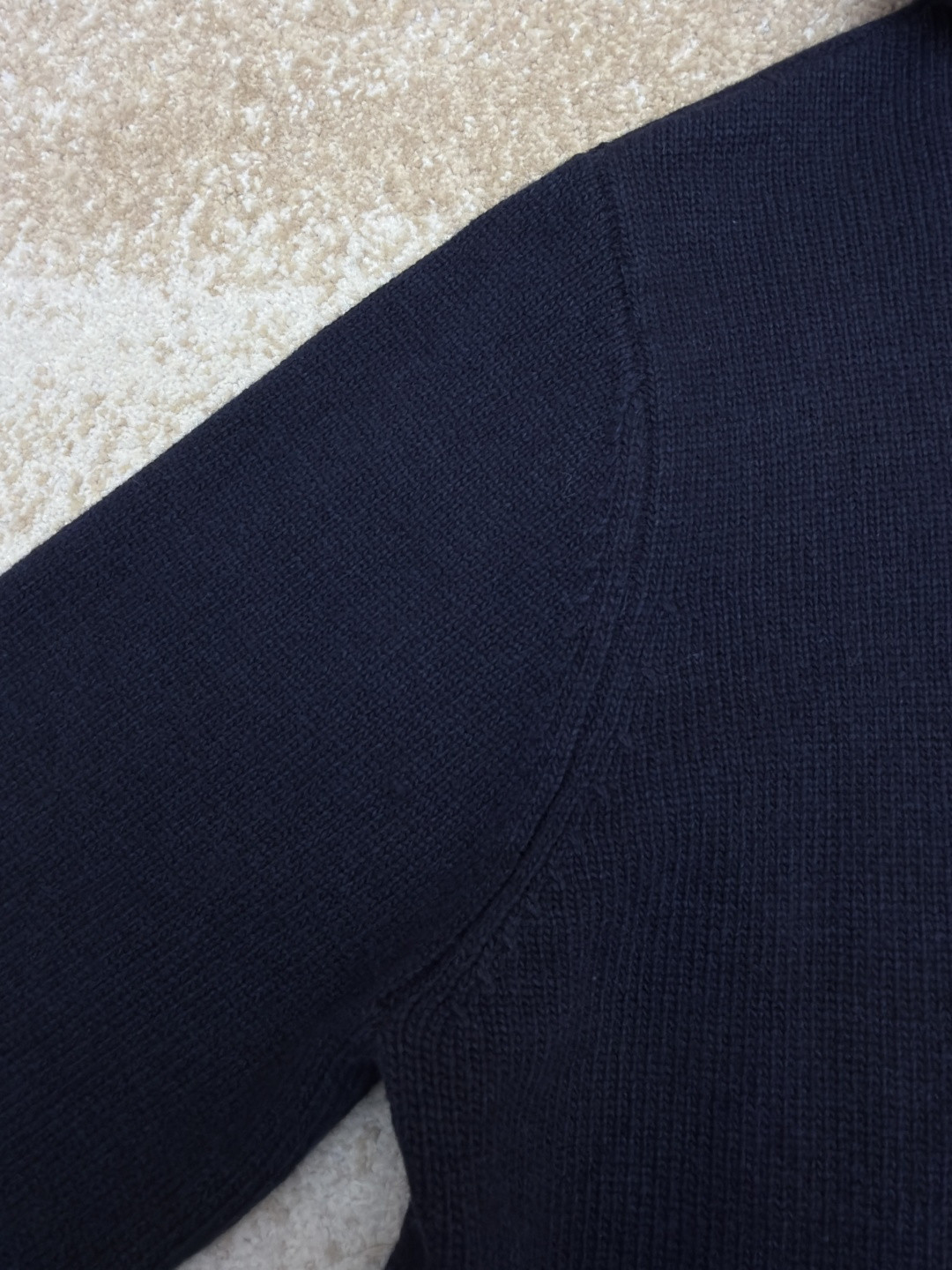 THOM BROWNE 后背小马图案拉链连帽针织衫 毛衣 外套 长袖 海军蓝 B0 MKT024A-Y1029-415