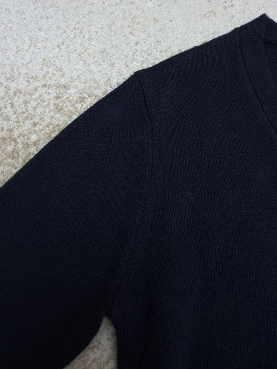 THOM BROWNE 后背小马图案V领开衫 针织衫 毛衣 外套 长袖 海军蓝 B0 MKC624A-Y1029-415