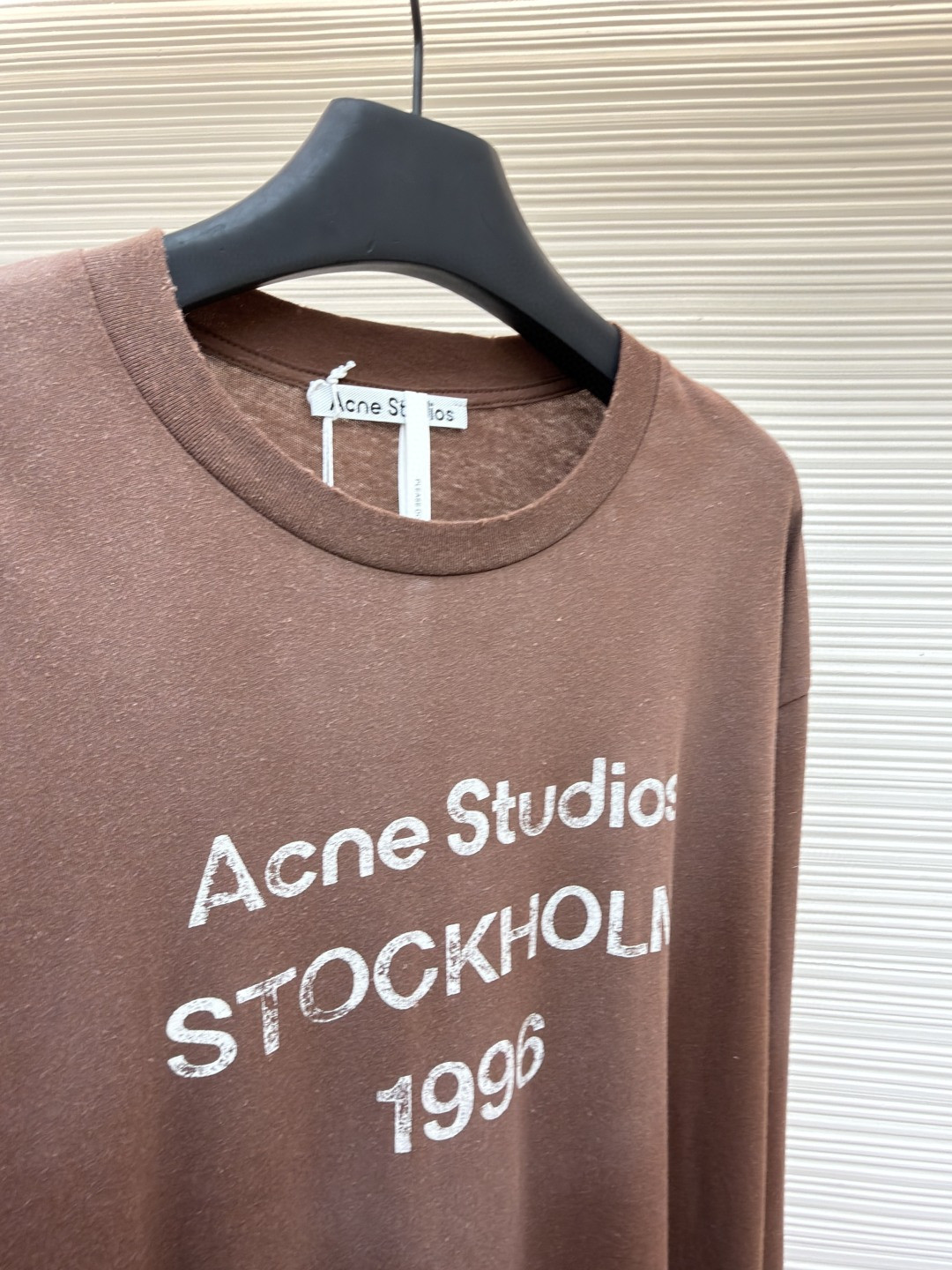 Acne Studios 1996泥染水洗做旧圆领T恤 打底衫 长袖 黑色 白色 绿色 棕色 A5 80IT2S022