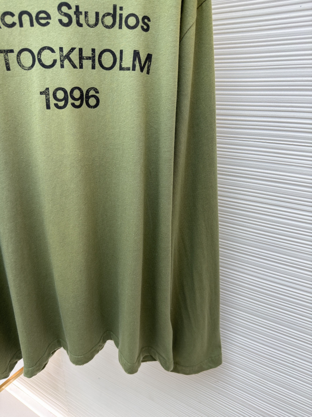 Acne Studios 1996泥染水洗做旧圆领T恤 打底衫 长袖 黑色 白色 绿色 棕色 A5 80IT2S022