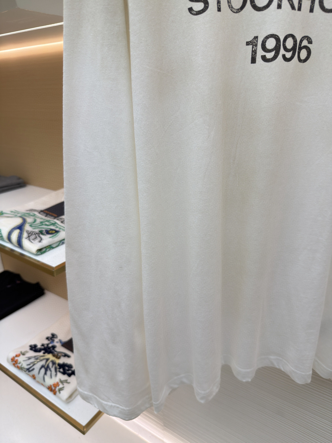 Acne Studios 1996泥染水洗做旧圆领T恤 打底衫 长袖 黑色 白色 绿色 棕色 A5 80IT2S022